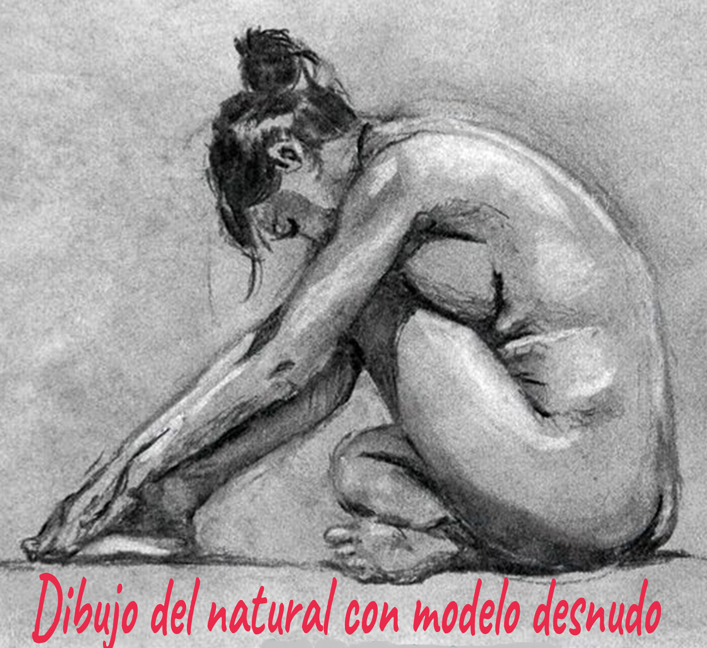 Clase de dibujo del cuerpo humano con modelo desnudo | KREÁRTIKA. Escuela  artes plásticas Granada